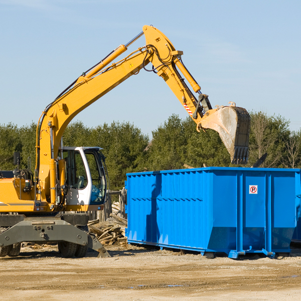 are there any restrictions on where a residential dumpster can be placed in Denham